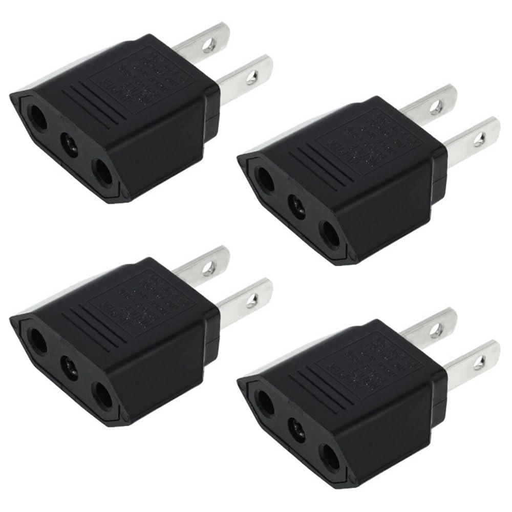 Amazon.co.jp: 4個セット変換プラグ125-250V 国際 6A 日本用 日本 丸型